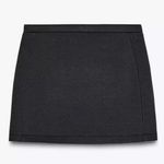 ZARA  NWT drawstring waist casual pique mini skirt Photo 2