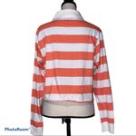 Wild Fable  medium orange coral white striped top Photo 1