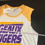 Alternative  White Gold LSU Geaux Tigers Louisiana Tank Top Medium NWT Photo 7