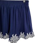 Tobi 2/$30  Shorts High Waisted Embroidered Scalloped Hem Gauzy Lightweight Blue Photo 3