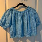 Melissa Odabash Francesca Eyelet Off the Shoulder Blue Cover Photo 5