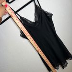 Ideology XS Black Cami Dress Sleeveless Lace Trim Adjustable Straps Silk Blend Photo 4