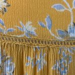 American Rag Yellow Floral Long Sleeve Blouse Size L Photo 6
