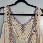 Source Unknown Boho Chic V-neck with crotchet and tassels Size XLarge Photo 5