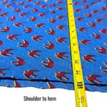 Tory Burch  Sport Blue Red Bird Novelty Print Polo Golf Tennis Pickleball S Photo 9