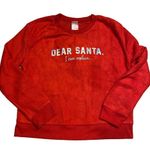 No Boundaries  Red Christmas Dear Santa Graphic Long Sleeve PJ Top Women Sz S Photo 4