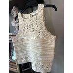 Sea NYC Gia Crochet Sleeveless Wool Boho Top Cream Womens Size Large Photo 5