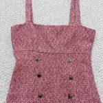 Forever 21 Junior's Red Plaid Sleeveless Overall Tweed Dress Size L Photo 3