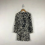 ZARA  Animal Print Long Sleeve Aline Button Mini Shirt Dress XS Photo 14