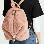 Rebecca Minkoff Pink Shearling Leather Backpack | Medium Size Photo 10