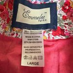 Emmelee for Francesa's Collection Pink Floral Short Skirt Sz Large 100% Cotton Photo 2