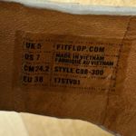 FitFlop  Bumble Silver Mirror Leather Toe Post Slip On Wedge Sandals- Size 7 & 38 Photo 9