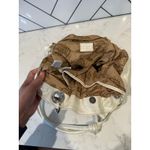 XOXO Vintage  Y2K faux leather shoulder hobo bag knotted handles shimmery white Photo 12