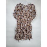 ASTR the Label Taupe Multi Floral Dress Womens Large Boho Hippie Country Ruffle Photo 8