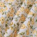 RIHOAS The Yellow Round Neck Floral Midi Dress 74 Orange Size M Photo 7