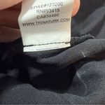 Trina Turk black crepe short sleeve tie front blouse top women's S neck detail Photo 6