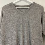 Romantic Hut Women’s High Low V Neck Long Sleeve Tee Shirt Dark Gray Size M NWOT Photo 1