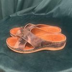 V Italia Camouflage Slide Sandals Brown Size 8 Photo 3