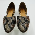 Madewell Marisa d'Orsay Flat Snakeskin Embossed Leather Size 6 Photo 1