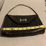 Courage B Black Genuine Leather Chain Strap Handbag Made In Italy Photo 4