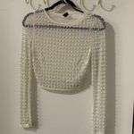 Windsor NWT  MESH PEARL RHINESTONED TOP Photo 0