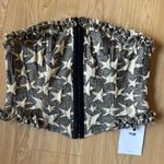 Star Print Bandeau Top Black Size M Photo 2