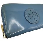 Tory Burch Blue Patent Leather Zip Around Wallet Photo 2