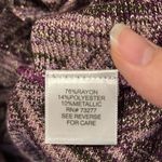 Apt. 9  Purple Gold ZigZag high low Open Waterfall Cardigan metallized 70s sz XL Photo 7