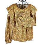 a.n.a . Orange and Blue Ruffle Peasant Blouse Women’s Size Large Photo 26