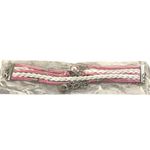 Pink and White Love Multi Strand String Charm Bracelet White Photo 1