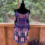 American Eagle Dress Colorful Patchwork Print Mini Boho Dress Size M Photo 3