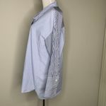 ZARA  TRF Blue Striped Colorblocked Over Sized Shirt Dress Sz Small Photo 2