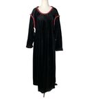 VINTAGE GILEAD Velvet Maxi Nightgown Black Size L Photo 2