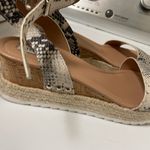 Steve Madden  10 snakeskin look heeled sandals cork & rope heel $69 Photo 2