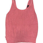 Women's Moon & Madison pink knitted tank top with a v back summer boho vacation Photo 0