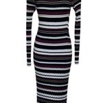Adam Lippes Striped Midi Sweater Dress SMALL Ribbed Bodycon Y2K $300 Photo 3
