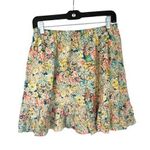 SOLITAIRE Skirt Mini Large Floral Eyelet Boho Flirty Festival Ruffle Cottagecore Blue Photo 0