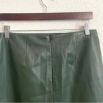Ann Taylor NWT Womens Skirt Olive Green Faux Leather Wrap Pencil Size 10 Photo 5