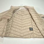 32 Degrees Heat Womens XL Mixed Media Puffer Jacket With Ribbed Sleeve Tan Photo 8