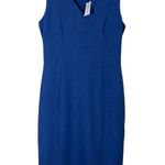 Banana Republic  Sheath Dress Womens 2 Blue Sleeveless Notch Neck Career Work Photo 0