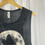 Bella Canvas  Large Wolf Moon Muscle Tee Tank Top Boho Grunge Graphic Animal Photo 5
