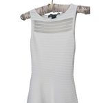 French Connection  Quiet Luxury Sheer Fit & Flare Knit Mini Dress 2 White Bridal Photo 9