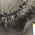 Nanette Lepore  NWOT Black Wool with Feathers Dress Photo 2