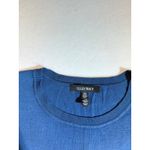 Ellen Tracy Women Blue Long Sleeve Crew Neck Waffle Knit Casual Top Medium Photo 2