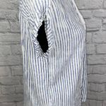 American Eagle washed stripe short sleeve button down collar shirt sz S women Photo 5