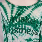Grayson Threads Green and white tie dye “Whiskey Business” long sleeve knit top size medium Photo 1