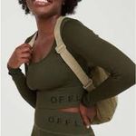 Aerie OFFLINE By  Sidewalk Seamless Long Sleeve Cropped Ribbed Top Size Medium Photo 1