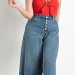 Eloquii NEW‎  red Tie Front Bustier Bodysuit, 18 Photo 0