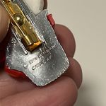 Hallmark 1983 Pin Christmas Mouse Sewing Thimble White Red Bow Holiday Brooch Photo 2