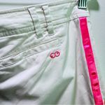 Escada Sport White Cotton Trousers Pink Satin Side Stripe Country Club Size 44 Photo 5